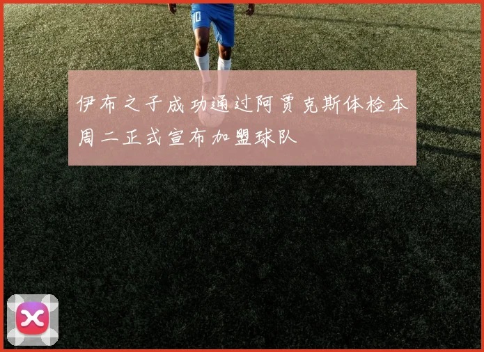 伊布之子成功通过阿贾克斯体检本周二正式宣布加盟球队